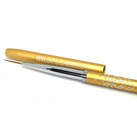 Gold Medium "Skinny" Striper Brush With Lid