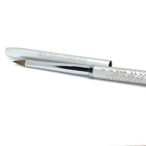 Silver 3-D Nailart Brush With Lid