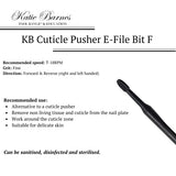 KB CUTICLE PUSHER E-FILE BIT | FINE GRIT