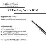 KB THE TINY CUTICLE LIFT E-FILE BIT | MEDIUM GRIT